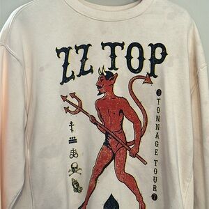 The Vinyl Icons ZZ TOP Tonnage Tour 7 Crew neck sweatshirt